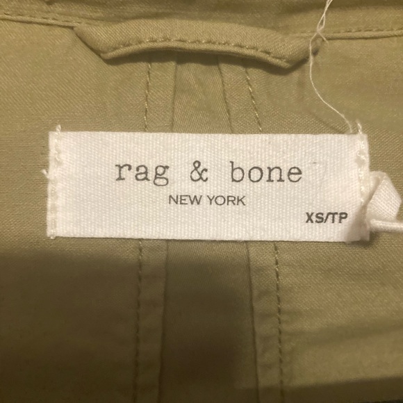 Rag & Bone army green jacket with zipper hood - Picture 2 of 3